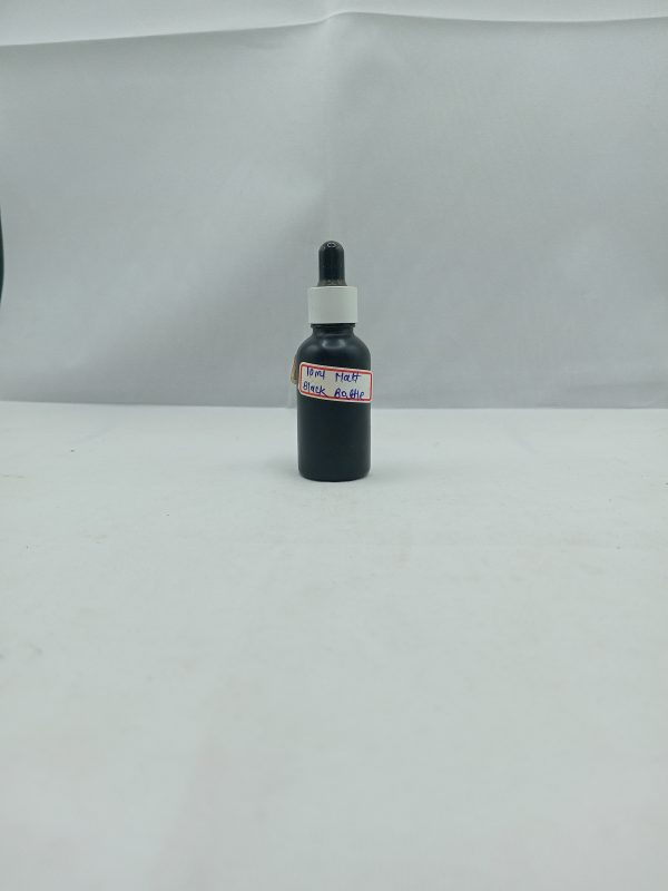 Matt Black Glass Dropper Bottle