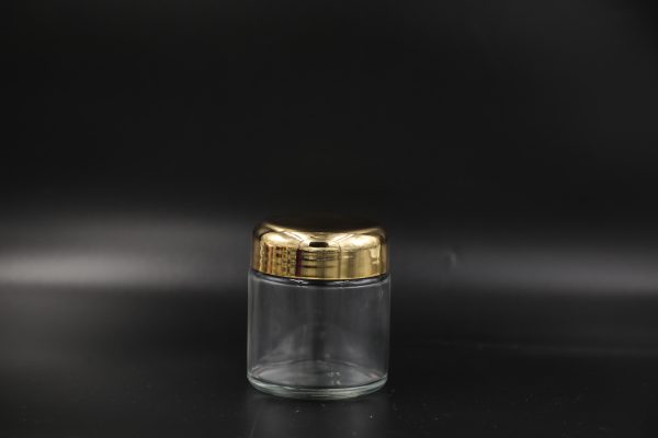Madras Clear Glass Cream Jar