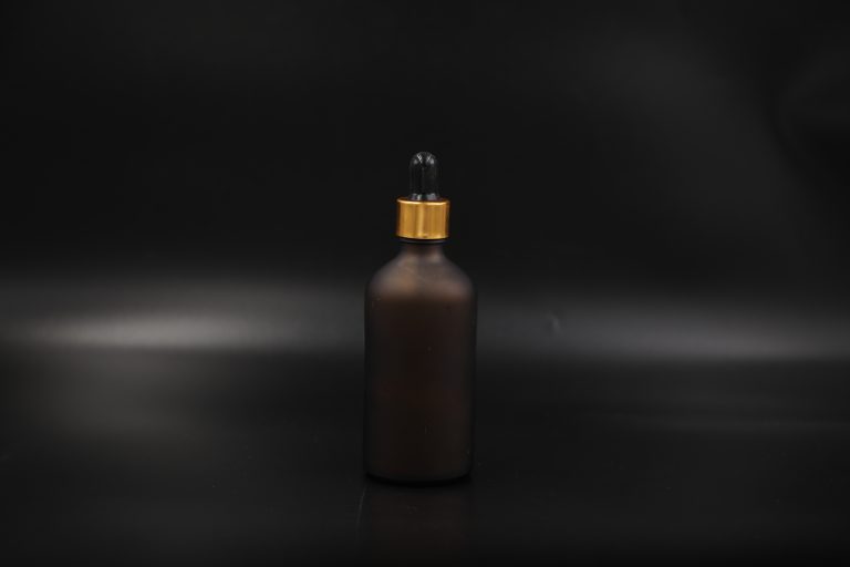 100 ml Amber Frosted Glass Dropper Bottle