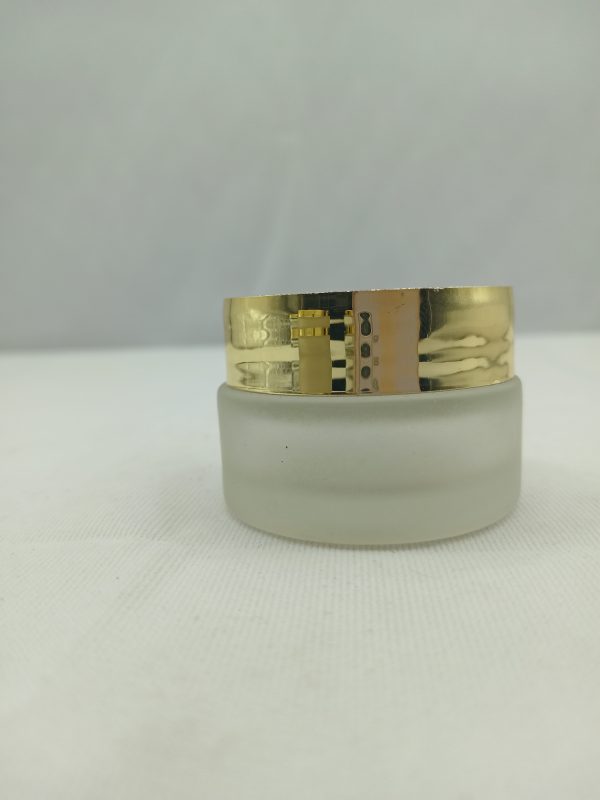 Frosted Glass Cream Jar