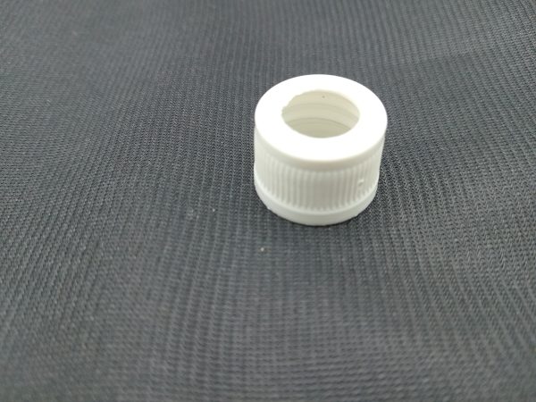 White Plastic Cap with Hole