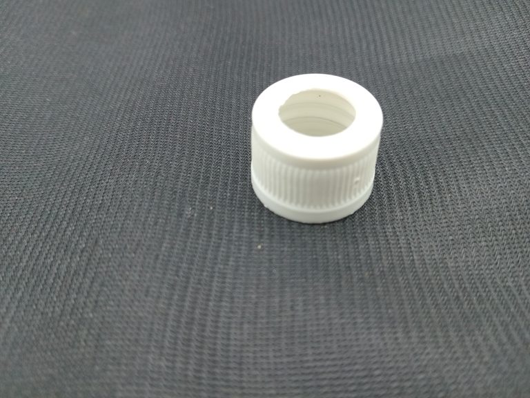 18 mm White Plastic Cap with Hole