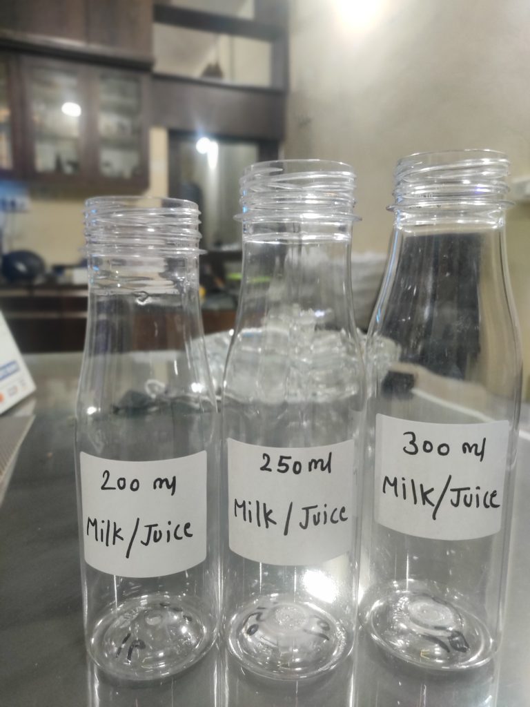 200,250 and 300 ml PET Milk Bottle