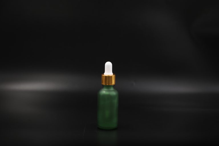 30 ml Green Frosted Dropper Bottle