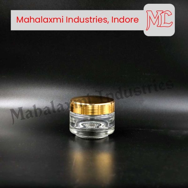 1706 Clear Glass Cream Jar