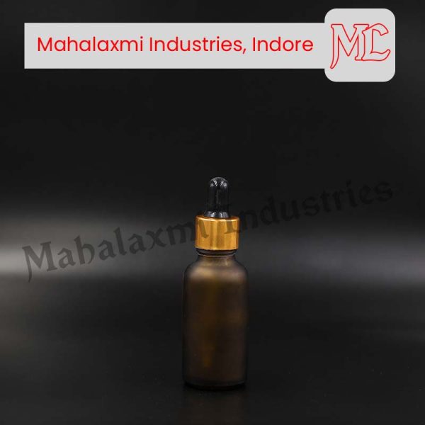 Cylindrical Frosted Dropper Bottle
