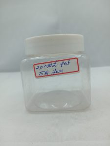 63 mm 200 ml Pet Square Jar
