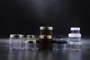 100 gm Acrylic Cream Jar With Black cap