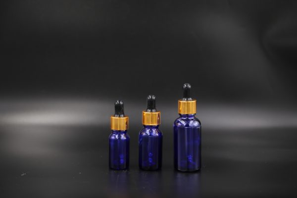 Blue Glass Dropper Bottle - Image 2